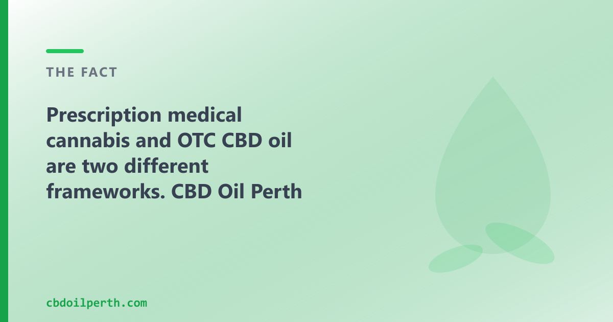 Prescription medical cannabis and OTC CBD oil are two different routes, for different needs