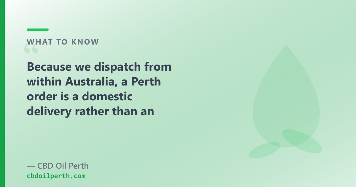 HempWorx ships from the US; a Perth shop dispatches your order domestically